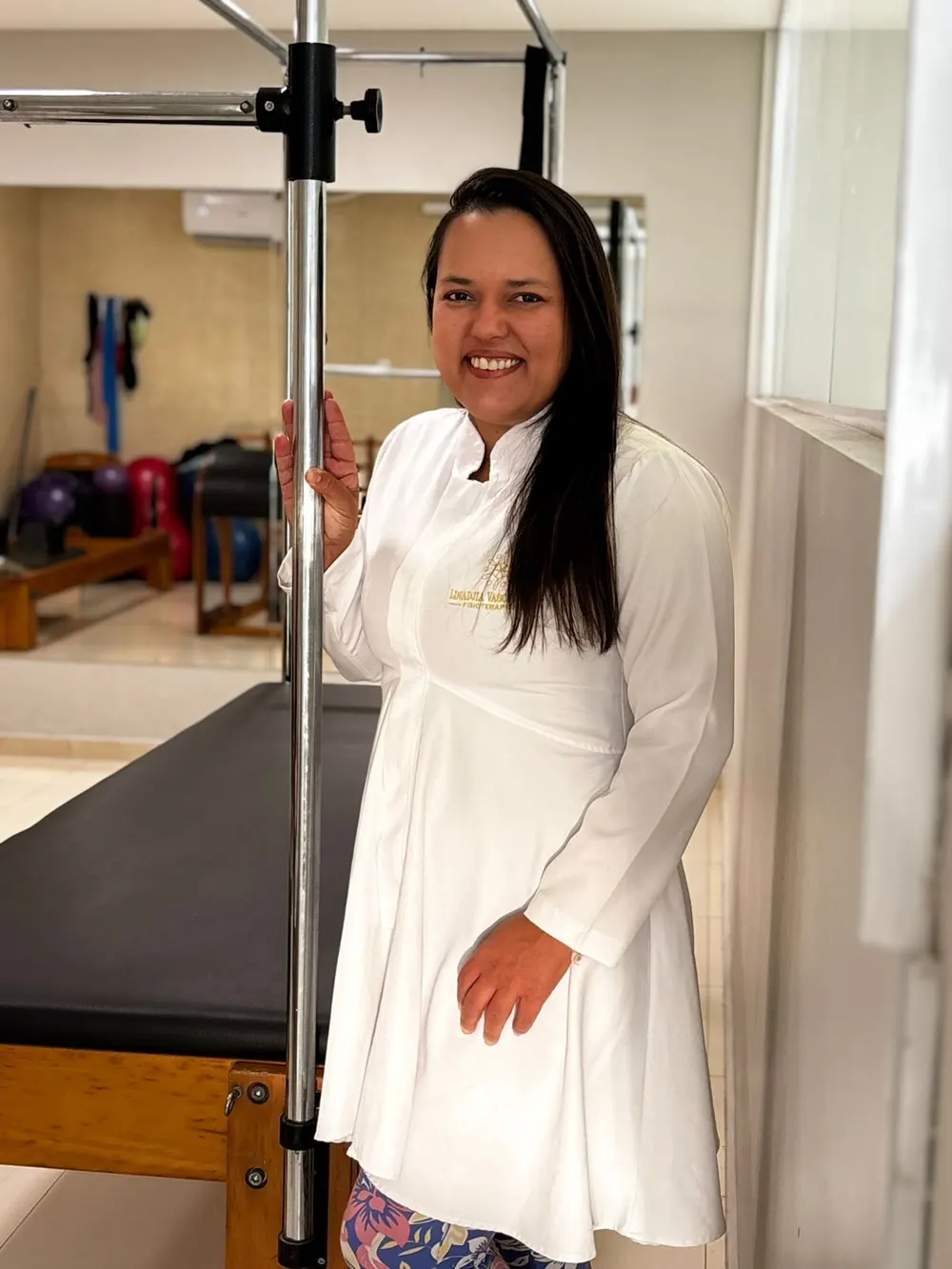 Fisioterapeuta no Studio de Pilates da Bem Estar Policlínica